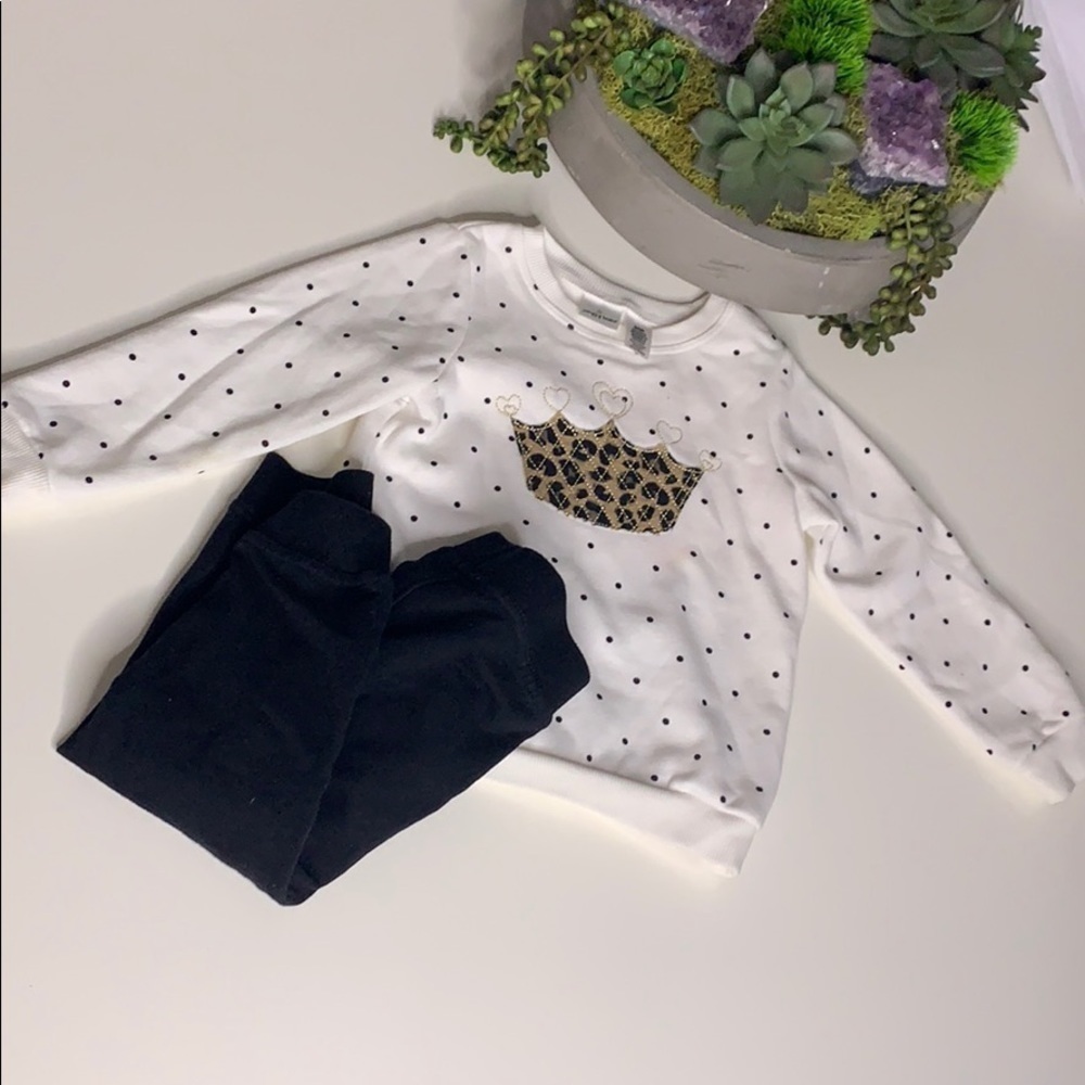 Jumping Bean Cheetah Princess Polka Dot Crown Set 24 moths toddler girls bundle